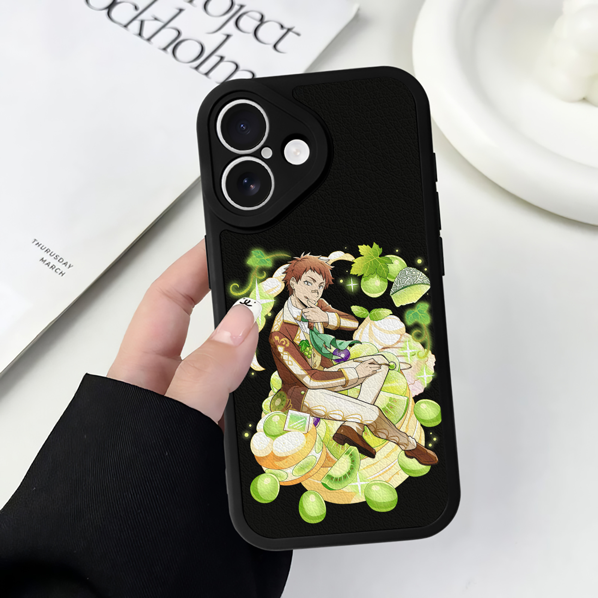 （画像用） 文豪ストレイドッグス Bungo Stray Dogs 【iPhone 16シリーズ対応】シリコンスマホケース（レザー調） 材質：シリコン